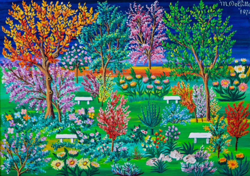 "Giardino ligure", 1974 - olio su tela - cm 25x35