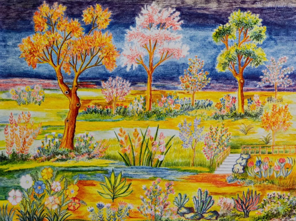 Senza titolo, 1974 - pennarelli a spirito su carta - cm 30x40