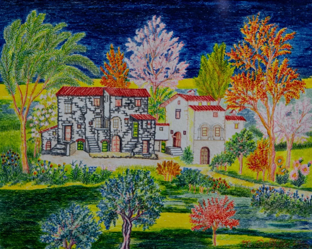 Senza titolo, 1974 - pennarelli a spirito su carta - cm 19x24