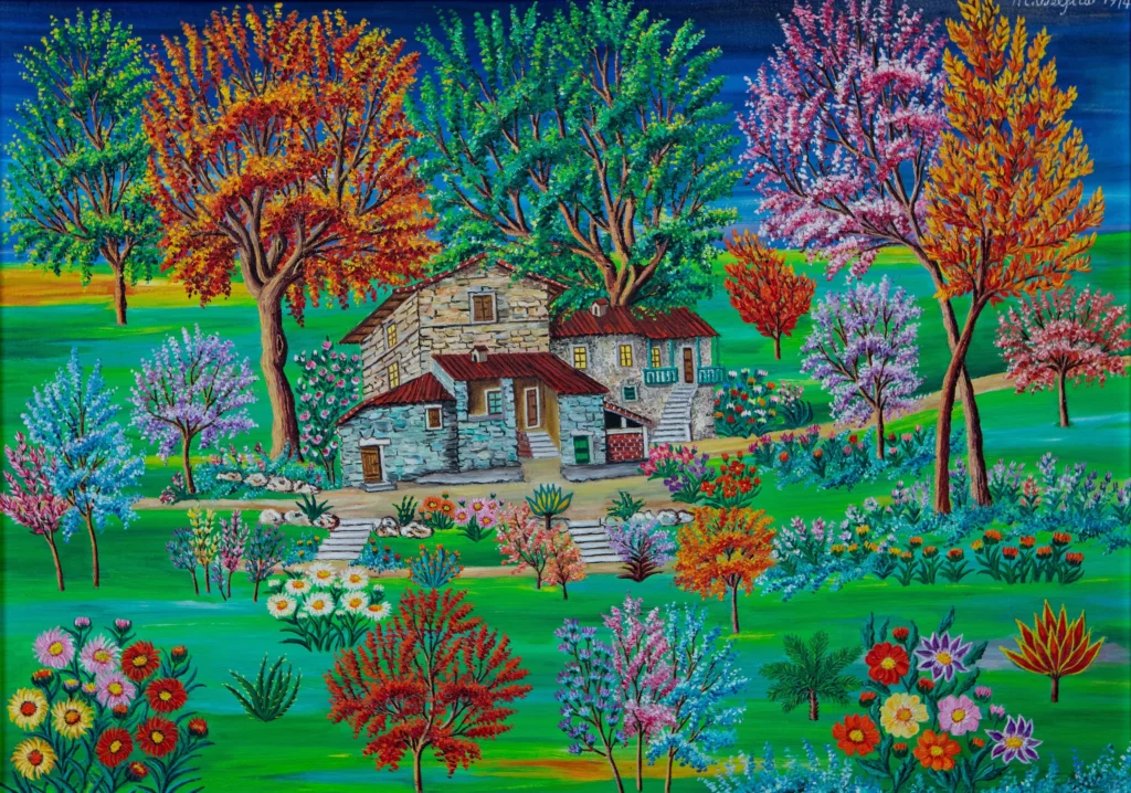 "Paesaggio marchigiano", 1974 - olio su tela - cm 50x70