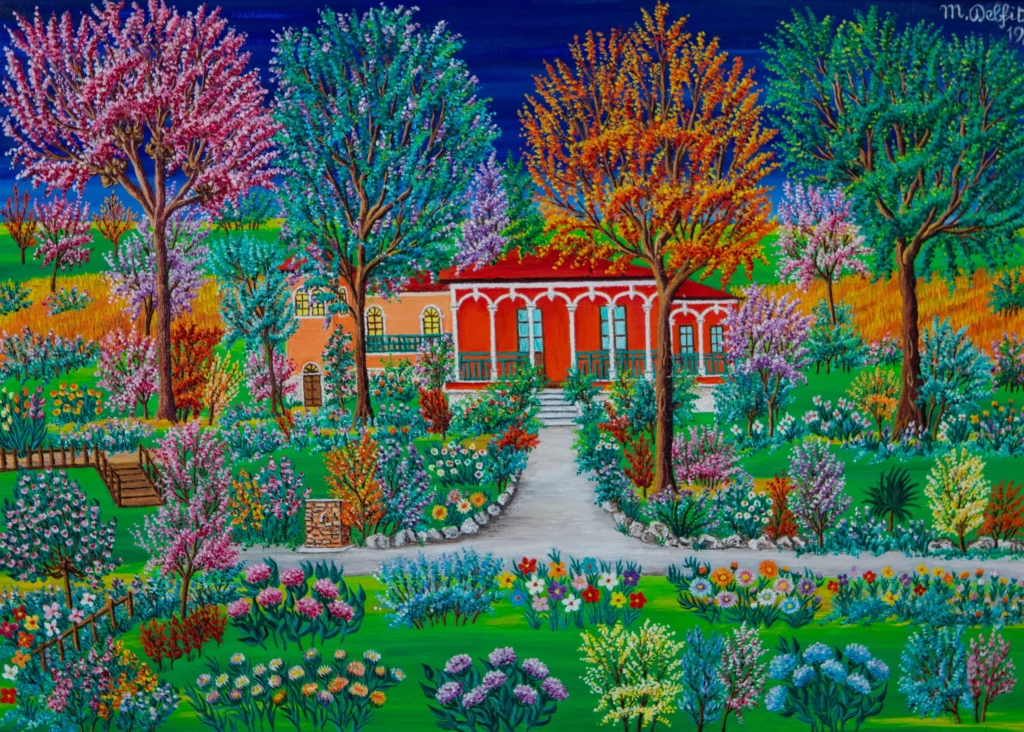 "Villa in campagna", 1976 - olio su tela - cm 50x70