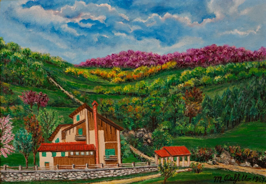 "Villa di Roccaraso", 1967 - olio su tela - cm 24x34